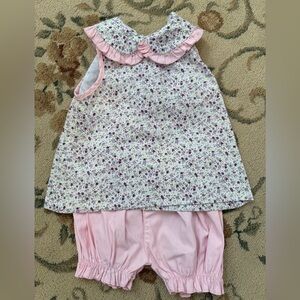 Floral Pink Baby Dress Set